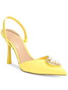 INC Womens Yellow Mateo Victoria Pointed Toe Stiletto Slip On Slingback 7 M レディース