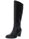 Giani Bernini Womens Black Buckle Accent Zip-Up Leather Heeled Boots 5 M fB[X