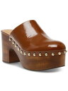 WILD PAIR Womens Brown 2 Platform Adorre Toe Block Heel Slip On Clogs Shoes 8 M レディース