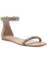 INC Womens Beige Gem Accent Givele Round Toe Zip-Up Sandals Shoes 5 M fB[X