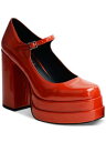 WILD PAIR Womens Red 1-1/2 Platform Octavia Toe Block Heel Mary Jane 11 M fB[X