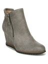 i`CU[ SOUL BY NATURALIZER Womens Gray Stretch Gore Haley Almond Toe Wedge Booties 5 M fB[X