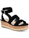 MARC FISHER Womens Black 1 Platform CorkFayme Wedge Slingback Sandal 8 M fB[X