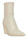 f STEVE MADDEN Womens Beige Thorn Toe Block Heel Leather Western Boot 7 M fB[X