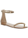 INC Womens Gold Embellished The Carmel Round Toe Zip-Up Sandals 5.5 M fB[X