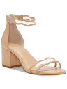 INC Womens Beige Transparent Straps Hadwin4 Round Toe Block Heel Sandals 6.5 M fB[X