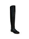 tRTg FRANCO SARTO Womens Black Wide Calf Haleen Toe Block Heel Leather Boots 6.5 M WC fB[X