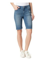 FRAYED JEANS Womens Blue Zippered Pocketed Biker Frayed Hem Bermuda Shorts 829 レディース