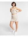 BAR III Womens Beige Unlined Ruffled Pull On Mini Cocktail A-Line Skirt S fB[X