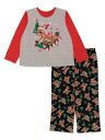 HYBRID APPAREL Womens Christmas Red Top Straight leg Pants Pajamas Plus 2XL レディース