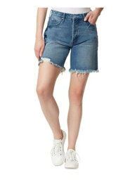 ジェシカシンプソン JESSICA SIMPSON Womens Blue Pocketed Button Fly Raw Hem High Waist Shorts 28 レディース