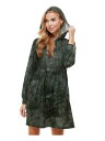 BEBOP Womens Green Hoodie Drawstring Long Sleeve Short Dress Juniors M レディース