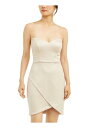 CITY STUDIO Womens Gold Sleeveless Short Tulip Dress Juniors Size: 1 レディース