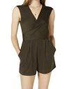 FISHBOWL Womens Green Pocketed Sleeveless V Neck Romper Juniors XXS レディース