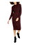 INC Womens Red Lined Long Sleeve Below The Knee Cocktail Body Con Dress 4 レディース