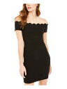 B DARLIN Womens Black Short Sleeve Mini Evening Body Con Dress Juniors 78 ǥ