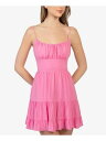 B DARLIN Womens Pink Tie Back With Spaghetti Strap Short Dress Juniors 12 レディース