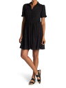 PW[ KENSIE Womens Lined Button Front Short Sleeve Above The Knee Sheath Dress fB[X