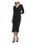 ケンジー KENSIE DRESSES Womens Black Tie V Neck Midi Wear To Work Sheath Dress 6 レディース