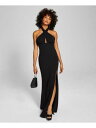 SPEECHLESS Womens Black Crisscross Straps Open Back Maxi Dress Juniors 0 fB[X