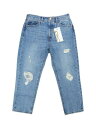 I[ ONLY Womens Blue Fly Straight Leg Cropped High Waist Jeans Juniors W29L26 fB[X