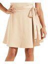 QX GUESS Womens Beige Tie Unlined Wrap Above The Knee Evening Skirt XL fB[X