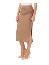 BX VINCE CAMUTO Womens Brown Slitted Zippered Midi Wear To Work Pencil Skirt XL fB[X