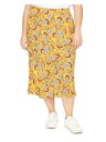 TN`A SANCTUARY Womens Yellow Floral Midi A-Line Skirt Plus 3X fB[X