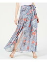 t`RlNV FRENCH CONNECTION Womens Blue Floral Maxi Pleated Skirt 2 fB[X