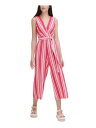 J[ K[tFh KARL LAGERFELD PARIS Womens Pink Sleeveless Wear To Work Wide Leg Jumpsuit 16 fB[X