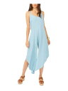 BX VINCE CAMUTO Womens Light Blue Asymmetrical Hem Sleeveless Cropped Jumpsuit XS fB[X