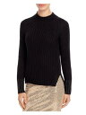 ダナ キャラン DONNA KARAN Womens Black Embellished Ribbed Long Sleeve Turtle Neck Sweater XXS レディース