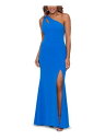 XSCAPE Womens Blue Front Slit Lined Sleeveless Full-Length Fit + Flare Dress 6 ǥ