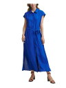 カルバン・クライン ベルト（レディース） カルバンクライン CALVIN KLEIN Womens Blue Self Tie Belt Sleeveless Maxi Shirt Dress 4 レディース