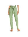 A.L.C Womens Green Tip Paper Bag Waist Zip Closure Straight leg Pants 6 レディース