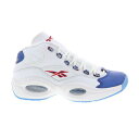 [{bN Reebok Question Mid Mens White Leather Lace Up Athletic Basketball Shoes Y