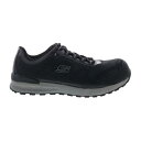 スケッチャーズ Skechers Bulkin Composite Toe 77180 Mens Black Athletic Work Shoes メンズ