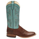 gj[} Tony Lama Sealy Square Toe Cowboy Mens Blue Brown Casual Boots TL3002 Y