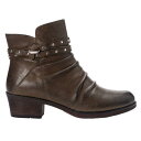 プロペット Propet Roxie Zippered Pull On Round Toe Booties Womens Brown Casual Boots WFX135 レディース