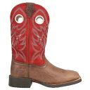ジャスティン ジャスティン Justin Boots Liberty Water Buffalo 11 Wide Square Toe Womens Brown Red Casual レディース