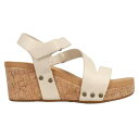 Corkys Spring Fling Wedge Womens Off White Casual Sandals 30-5396-CREA レディース