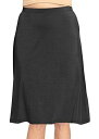 STRETCH IS COMFORT Womens A-Line Skirt Black Large fB[X
