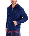 Club Room Mens Fleece Reversible Pajama Hoodie Blue Size S メンズ