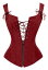 Charmian Womens Renaissance Lace Up Vintage Boned Bustier Corset with Garters レディース