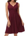 グレース GRACE KARIN Womens A-line Cocktail Dress Flared Party Dress Size XL Dark Wine レディース