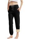 Gihuo Womens Winter Track Pants Sherpa Lined Sweatpants Athletic Joggers Pants レディース