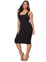 Floerns Womens Casual Sleeveless Plus Size Bodycon Midi Tank Dress Black 3XL レディース