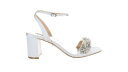 バッジリーミシュカ Badgley Mischka Womens Clara Soft White Ankle Strap Heels Size 9 (2554039) レディース