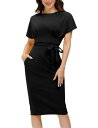 JASAMBAC Plus Size Dress for Women Wear to Work Bodycon Pencil Dress Office Wear レディース