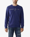 True Religion Mens Long Sleeve Fleece Crewn Blue Ribbon XXL メンズ